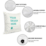 Custom golden velvet pillowcase with personalized design, featuring soft fabric, invisible zipper, and machine washable.