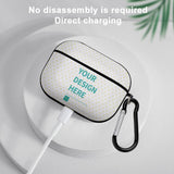 Custom AirPods Pro case with 'YOUR DESIGN HERE', Direct charging, PC hard shell case with carabiner for Apple AirPods Pro
