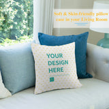 Personalized throw pillow cover with custom design, plush material, perfect for gifts and home decor