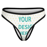 MyArtsyGift -Personalized Women Underwear Ice Silk Thongs Cusotm Ladies Thong Breathable Comfortable Pantie Soft Undies for Girlfriend Wife