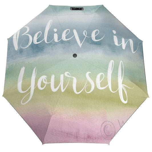 Believe in Yourself umbrella, windproof, sun protection, ideal gift for family and friends