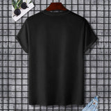 Gildan Unisex Black T-shirt back view, 180g cotton tee, perfect for casual wear, available at MyArtsyGift.com