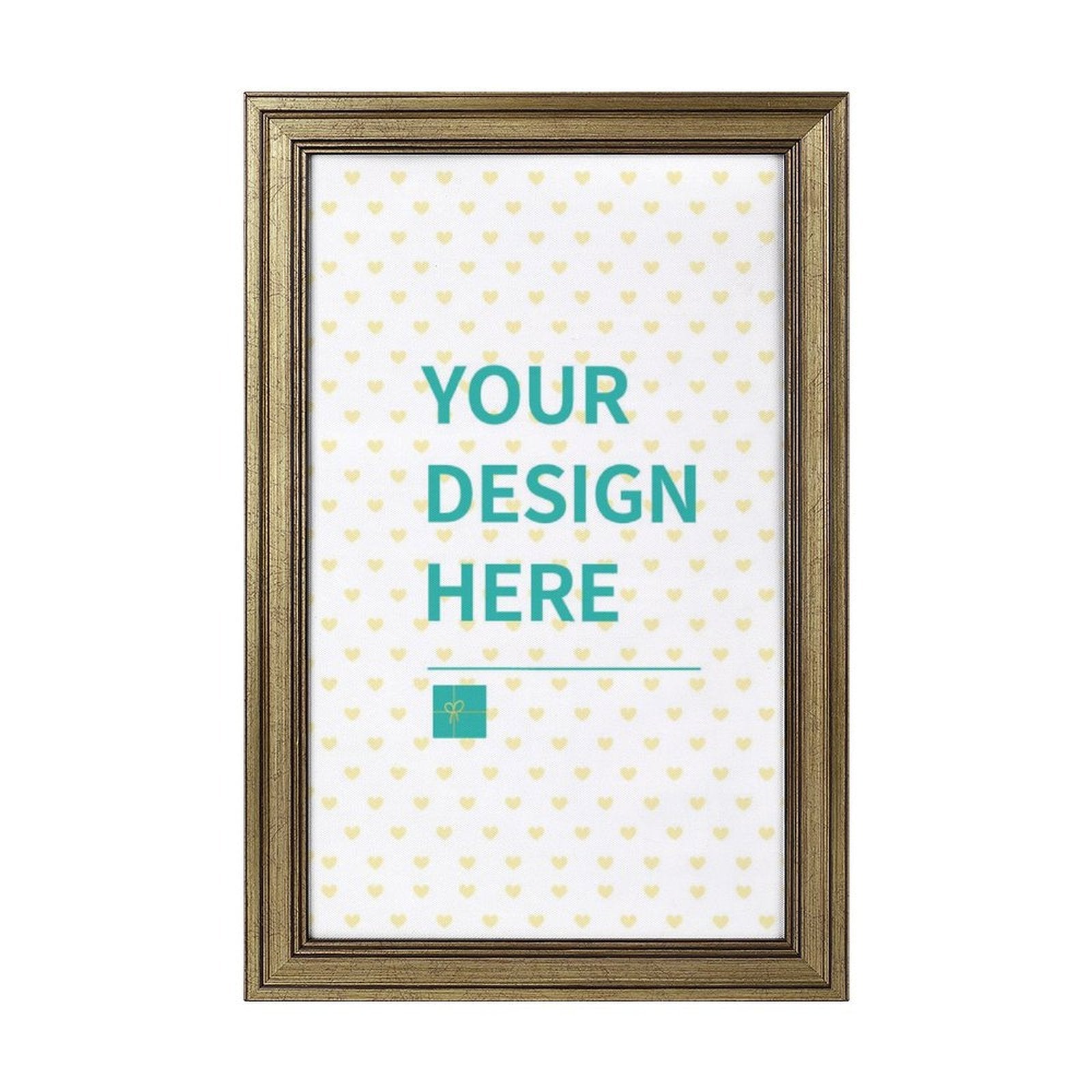 Custom framed canvas print with your design, gold frame, personalized wall art, 'YOUR DESIGN HERE', MyArtsyGift
