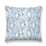 Blue dot pattern plush throw pillow cover. Soft and fluffy decorative pillow cover for sofa and living room.