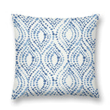 Blue dotted pattern plush pillow cover. Soft, fluffy decorative pillow for sofa, couch, and living room.