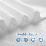 White microfiber beach towel detail with Double-faced Pile, for MyArtsyGift beach towel