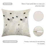 Halloween linen throw pillow case with spider web design for living room decor