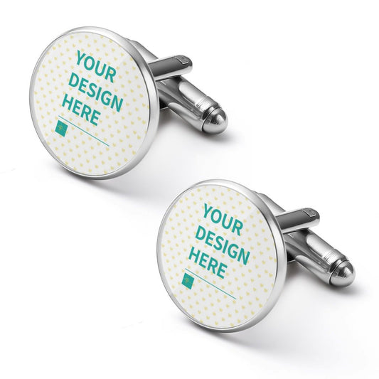 Personalized alloy cufflinks for men with custom design, perfect for wedding gifts or Dad's tuxedo shirts.