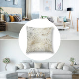 Luxury plush throw pillow cover with gold burst design for sofa or couch, MyArtsyGift home decor.