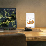 Small table lamp with tiger design and BE BRAVE text, perfect as a night light for bedroom or bar