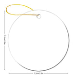 Blank ceramic Christmas ornament with gold string, 7.2cm diameter, ready for custom design