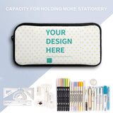 Customizable pencil case with stationery, ideal for MyArtsyGift school backpacks.