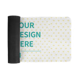 Customizable mousepad with heart pattern, featuring Your Design Here. Durable rubber desk mat for office and home use.