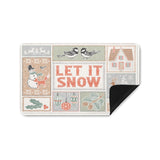 Frosty White rubber doormat with "LET IT SNOW" design, suitable for indoor and outdoor use