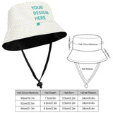 Customizable baby sunhat with heart pattern and "YOUR DESIGN HERE" text; personalized outdoor sun hat for kids