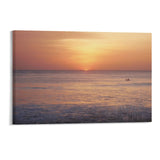 Canvas Wall Art - Sunset over the ocean, for living room, bedroom. Canvas print featuring vibrant sunset colors.