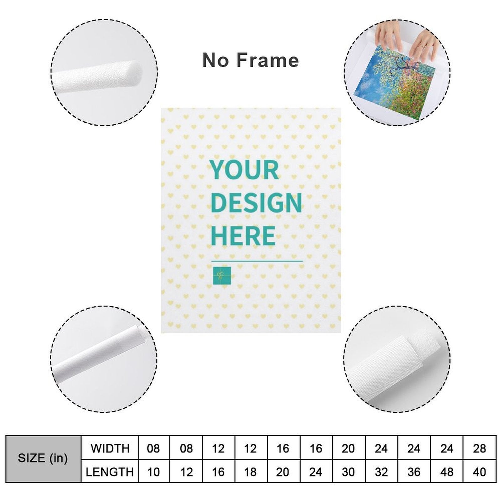 Personalized Canvas Print with Your Design. Custom wall art for home decor, made with high-density canvas.