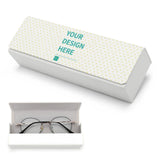 Custom eyeglass case with 'YOUR DESIGN HERE' text, leather case, a perfect personalized gift