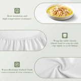 Waterproof round tablecloth with heat insulation and elastic edge, made from water-resistant Oxford cloth.