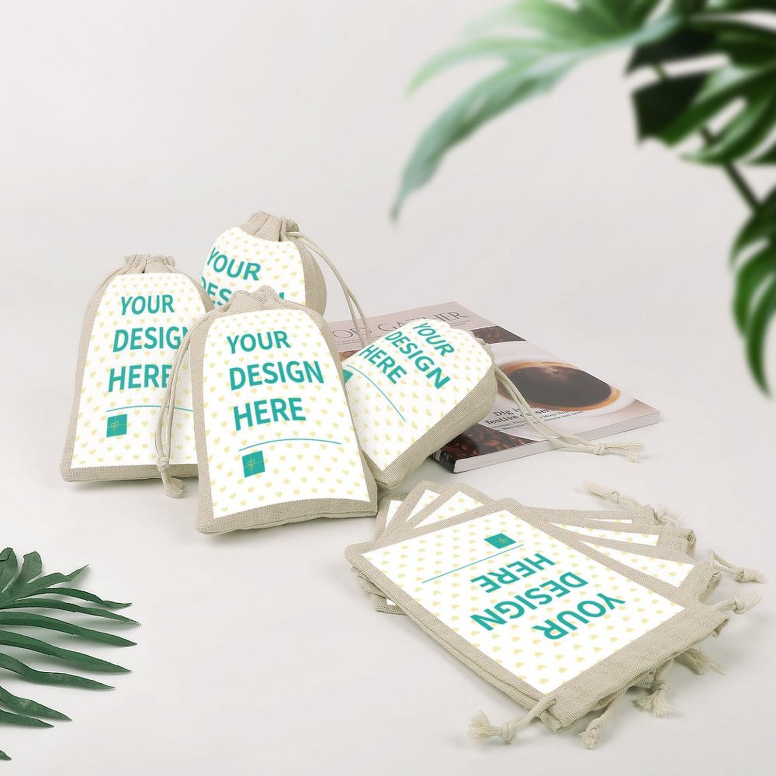 Custom Burlap Bags with Drawstrings - Personalized Birthday Gifts for Women & Men