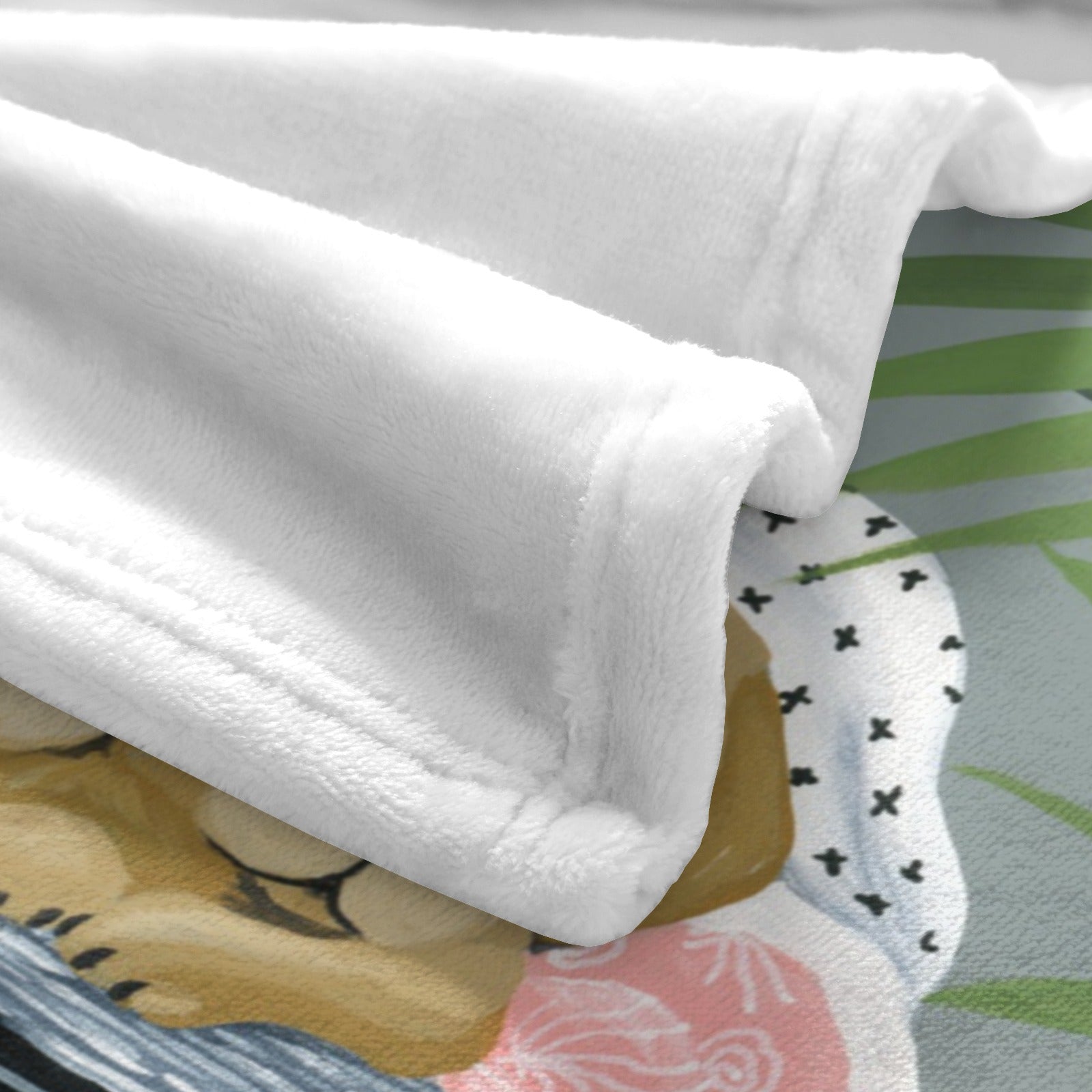 Laundry Dogs Flannel Blanket detail, USA made, soft and cozy blanket for sofa, couch, and bed