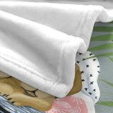 Laundry Dogs Flannel Blanket detail, USA made, soft and cozy blanket for sofa, couch, and bed