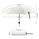 Custom 3 Fold Umbrella with heart pattern. Windproof, UV resistant and a perfect gift for men and women