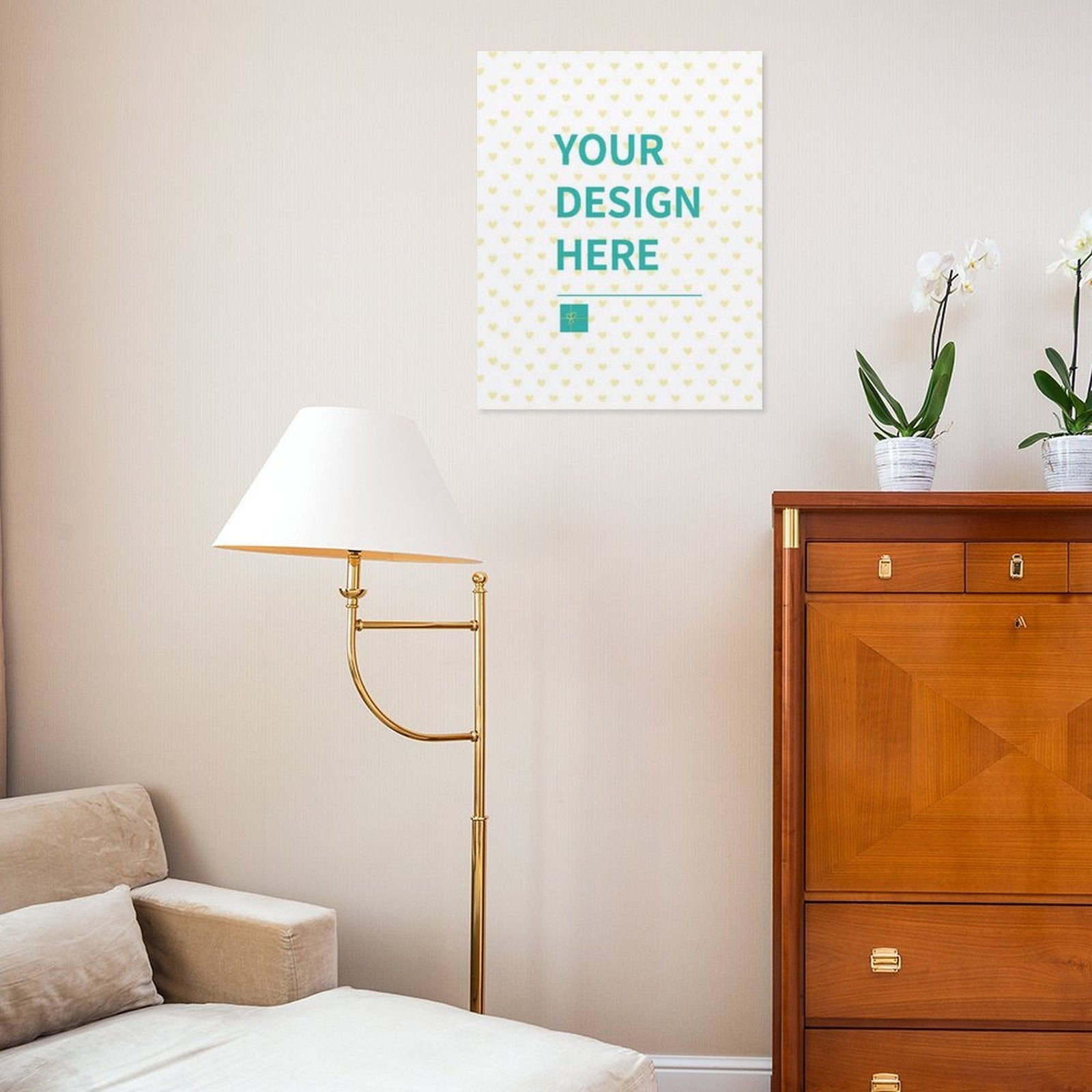 Personalized canvas print 'YOUR DESIGN HERE', wall art for home decor. High-density canvas from MyArtsyGift