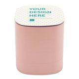 Personalized pink rotatable jewelry box with mirror; Customize your design here; ABS material