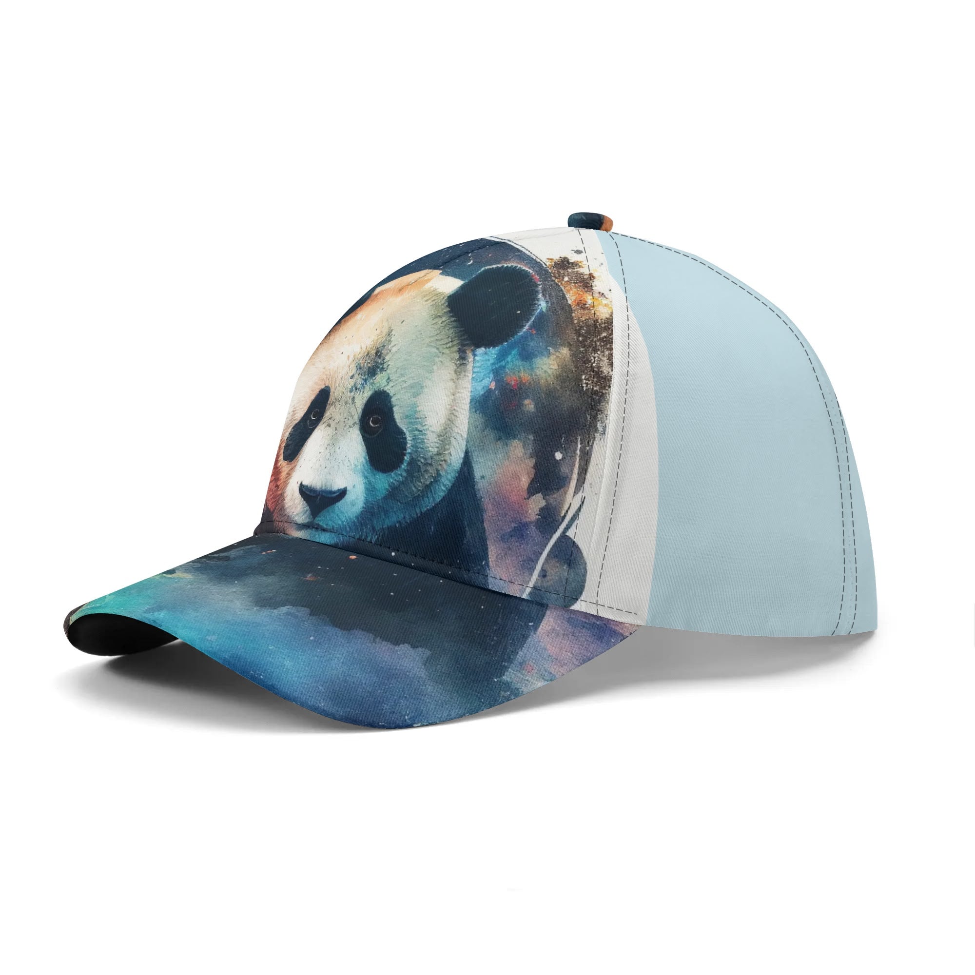 All Over Printing Baseball Cap with Panda Art - Adjustable Cotton Hat