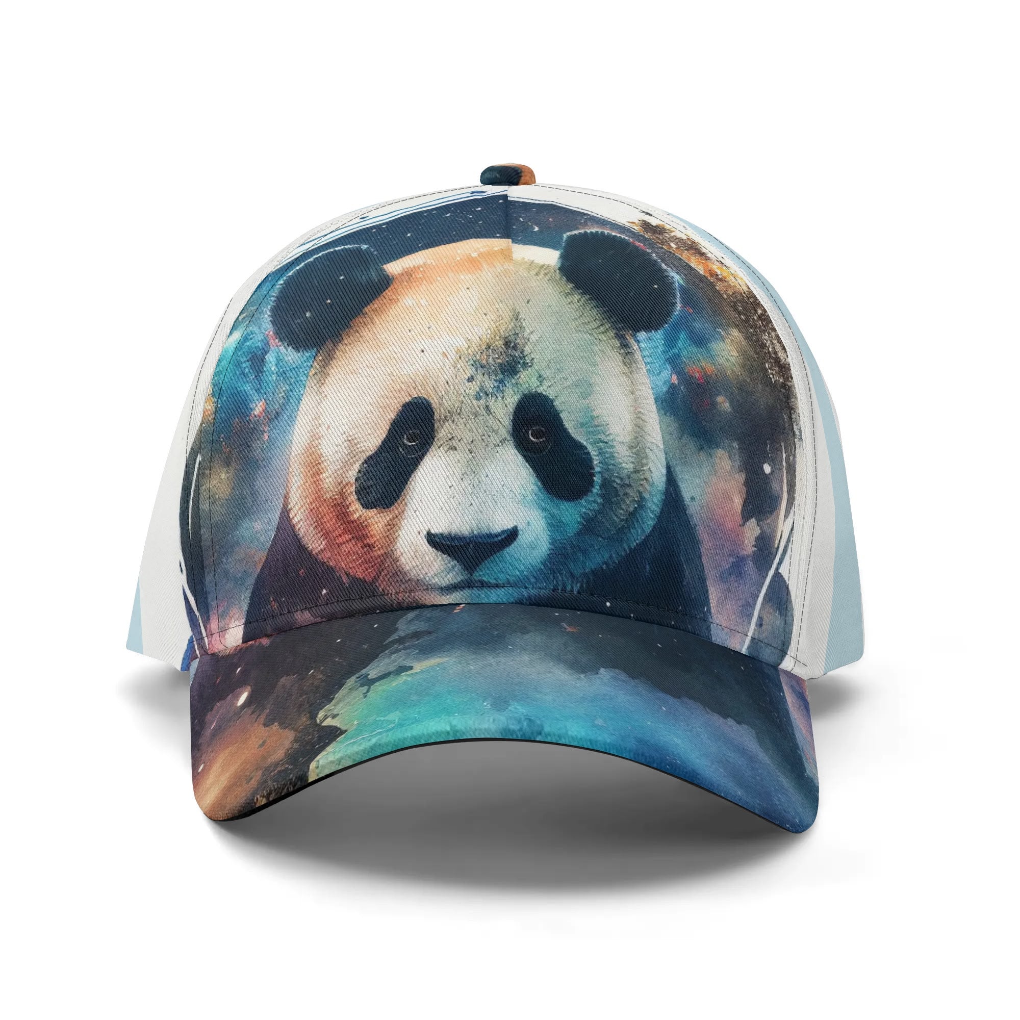 All Over Printing Baseball Cap with Panda Bear Art - Adjustable Cotton Hat