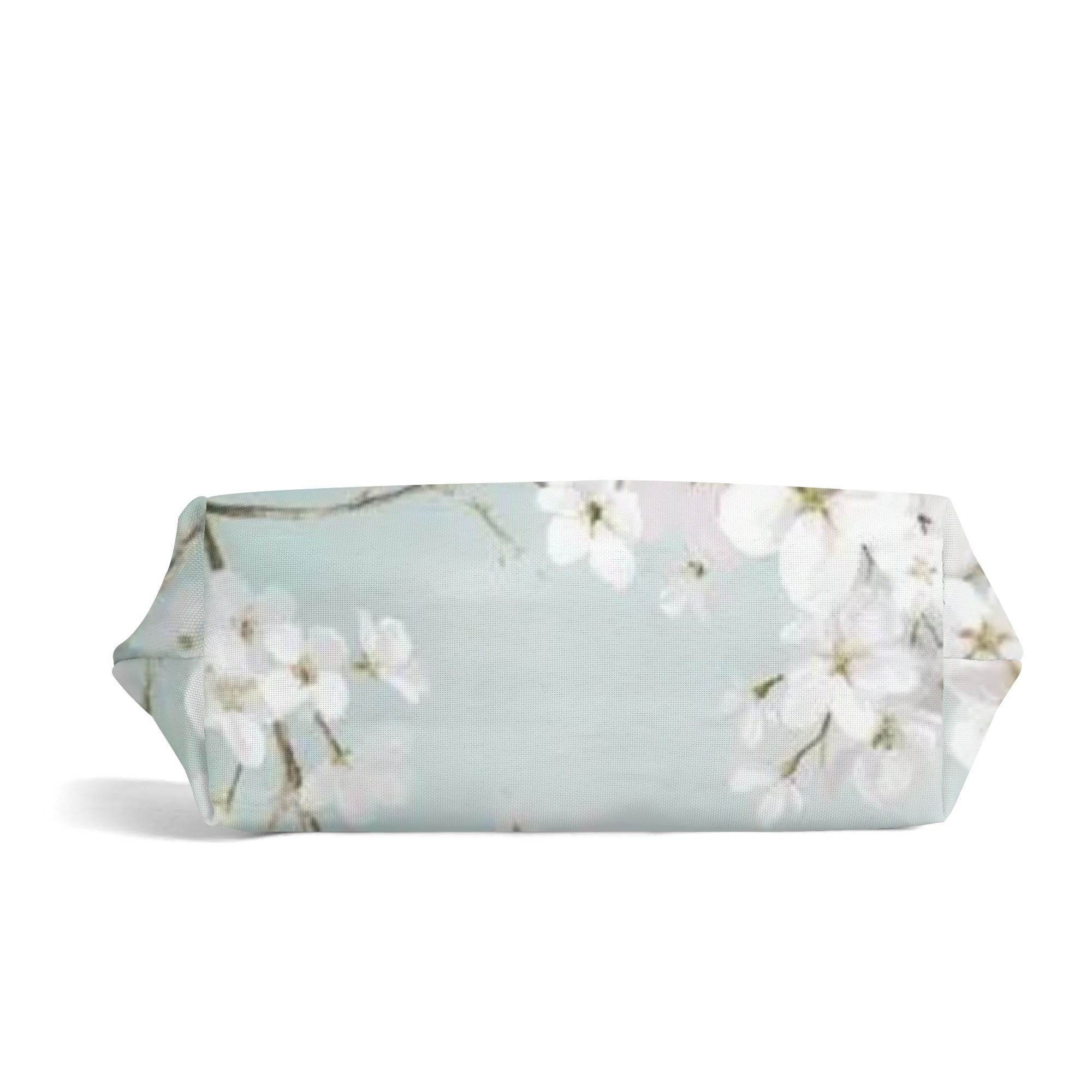 Floral wristlet bag with zipper closure, 300D polyester, perfect makeup travel cosmetic bag