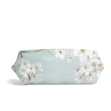 Floral wristlet bag with zipper closure, 300D polyester, perfect makeup travel cosmetic bag