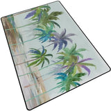 Palm tree design rug for living room or bedroom, non-slip, soft polyester carpet