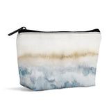 Girls' 300D Zipper Wristlet Bag featuring watercolor design; a stylish makeup bag for travel.