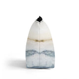 Girls' wristlet bag with watercolor design in blue and tan. 300D polyester makeup bag.