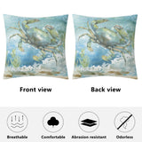 Watercolor crab pillow cover, double-sided printed, soft and comfortable, for sofa or bed