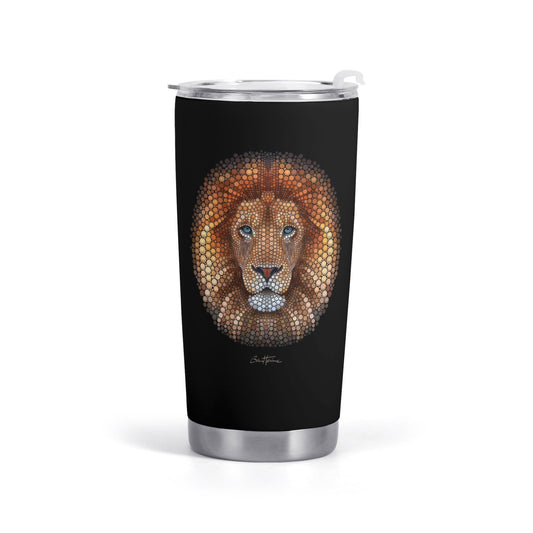 Ben Heine Lion car cup, stainless steel thermal cup, artwork design