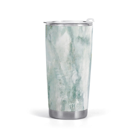 Stainless steel car cup with a unique abstract art design. Perfect for MyArtsyGift.com customers.