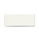 White PU leather handbag with yellow heart pattern; perfect gifts for girls and mom.