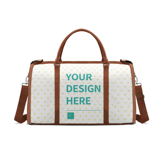 Personalized Foldable Travel Duffel Bag with custom design, perfect gift.