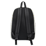 Customizable backpack with yellow heart pattern and black straps. Perfect school backpack, travel, and daily use.