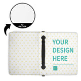 Customizable PU Leather Bible Cover with heart pattern. Personalized design area.