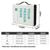 Customizable PU leather Bible cover with personalized design, heart pattern, and size options.