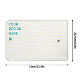 Customizable PU leather wallet with heart pattern, YOUR DESIGN HERE text, perfect gift for men