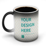 Customizable color-changing ceramic mug, ready for your design. Perfect gift with heat-sensitive color reveal.
