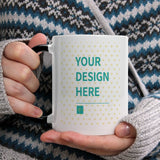 MyArtsyGift - Custom White Ceramic Mug, Personalized Inner Color Mug Customized Gift, Made in USA
