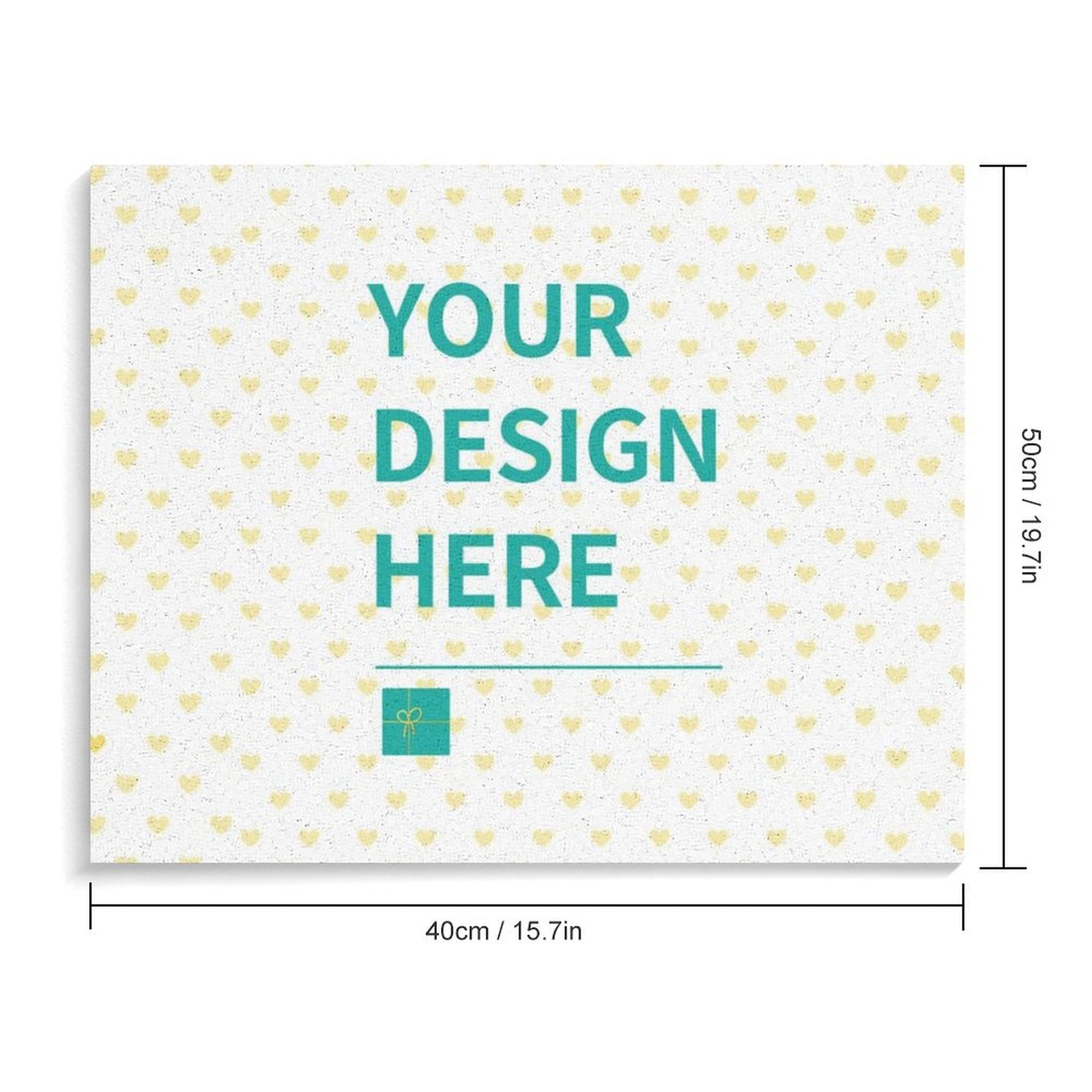 Customizable paint by number canvas with "Your Design Here" text, DIY art gift