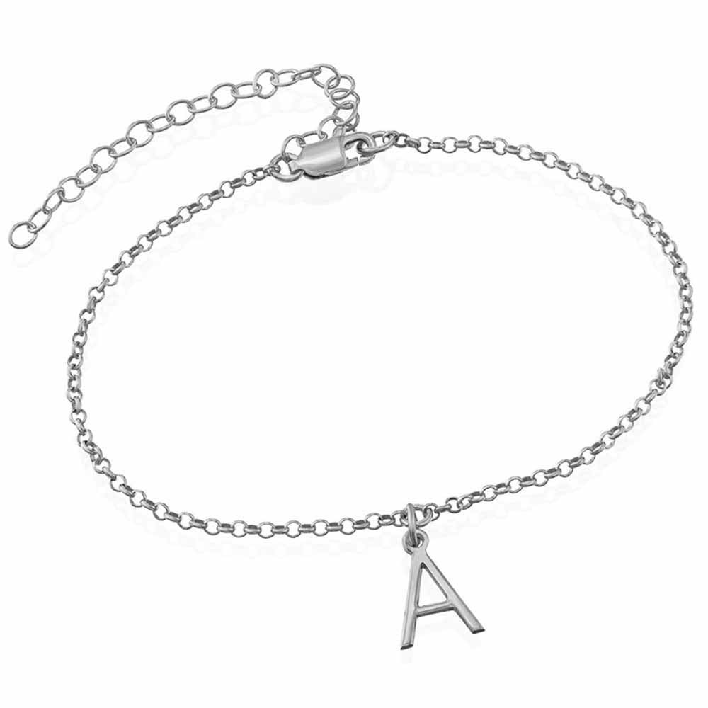 Silver Initial Bracelet for Women - Custom A Name Bracelet Jewelry Gifts