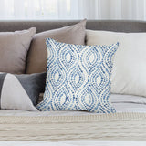 Blue and white dotted pattern plush pillow cover for sofa or couch, part of MyArtsyGift's home collection.
